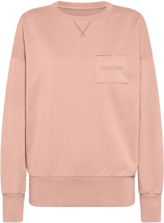 Philippe Model Brigitte Crew Sweatshirt Italiaans Vakmanschap Oversized Fit Roze Dames