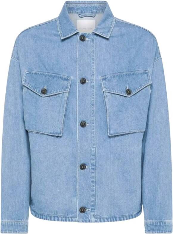 Philippe Model Denim Jackets Blauw Heren