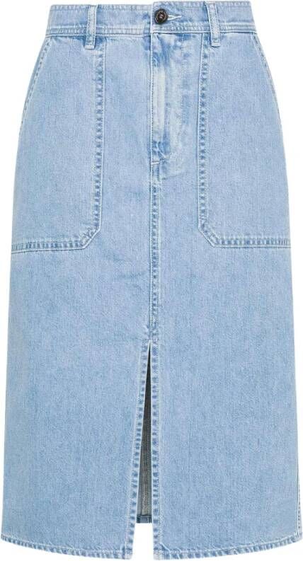 Philippe Model Moderne denim rok met Franse vrouwelijke stijl Blauw Dames