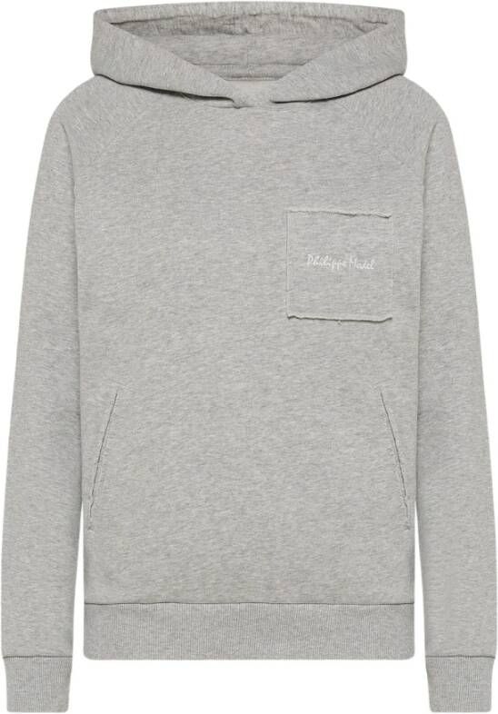 Philippe Model Grijze Melange Hoodie met Franse Stijl Gray Dames