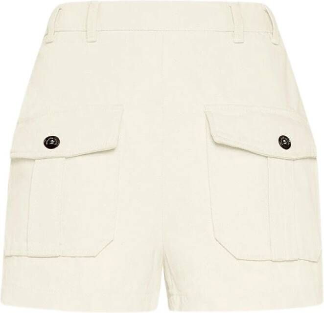 Philippe Model Chique Franse Stijl Denim Bermuda Shorts White Dames