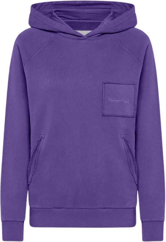 Philippe Model Paarse Jersey Hoodie met Franse Stijl Purple Dames