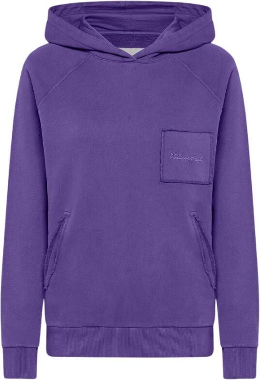 Philippe Model Paarse Jersey Hoodie met Franse Stijl Purple Dames