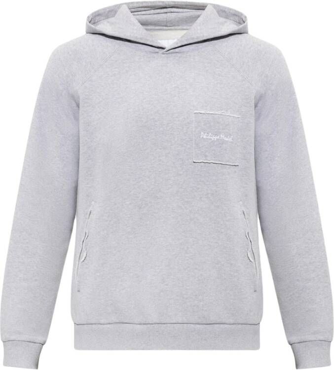 Philippe Model Grijze Melange Hoodie met Franse Stijl Gray Heren