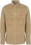 Philippe Model Militair Geïnspireerd Katoenen Overhemd Beige Heren - Thumbnail 1