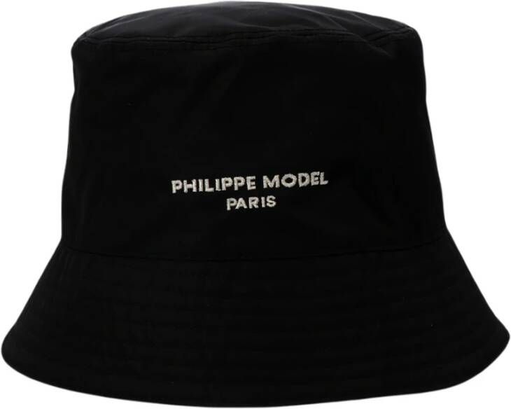 Philippe Model Nylon Leren Bucket Hat Tiffany Geel Black Heren