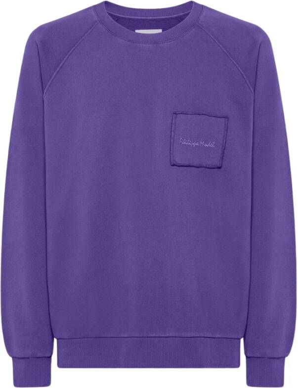 Philippe Model Oversized Katoenen Sweatshirt in Moderne Franse Stijl Paars Heren