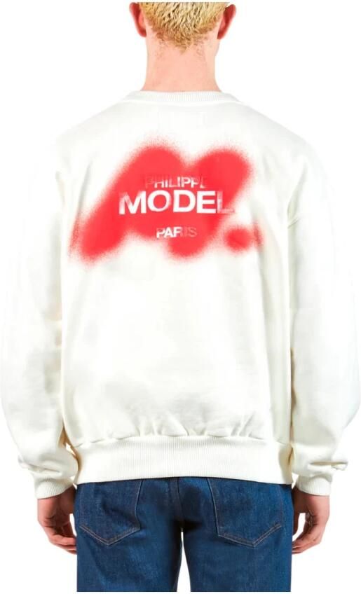 Philippe Model Graffiti Print Crewneck Sweatshirt White Heren - Foto 6
