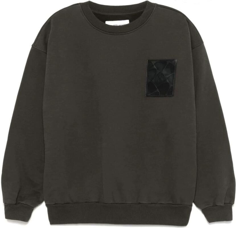 Philippe Model Grijze Katoenen Sweatshirt met Voorpatch Gray Heren