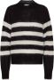 Philippe Model Rosalie Mohair Wollen Trui Zwart Crème Black Dames - Thumbnail 1