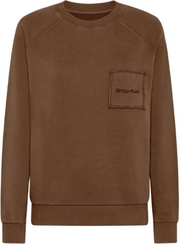 Philippe Model Walnootbruine Oversized Sweatshirt Brown Dames