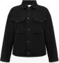 Philippe Model Zwarte denim militaire stijl jas Black Heren - Thumbnail 1