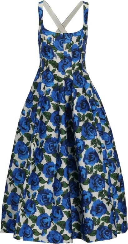 Philosophy di Lorenzo Serafini Gedrukte polyester jurk Blauw Dames