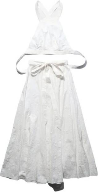 Philosophy di Lorenzo Serafini Elegante Halternek Cut Out Jurk White Dames