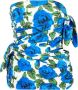 Philosophy di Lorenzo Serafini Fantasia Avorio Off-The-Shoulder Top Blauw Dames - Thumbnail 2