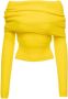 Philosophy di Lorenzo Serafini Gele Geribbelde Sweatshirts met Blote Schouders Yellow Dames - Thumbnail 6