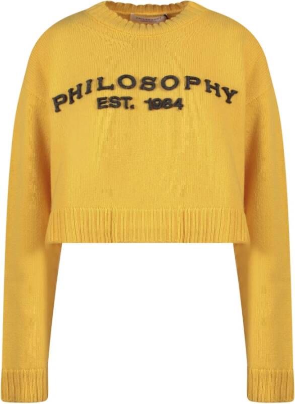 Philosophy di Lorenzo Serafini Round-neck Knitwear Geel Dames