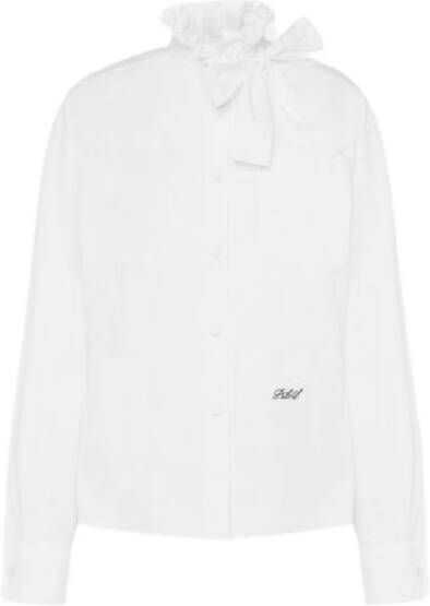 Philosophy di Lorenzo Serafini Katoenen Poplin Overhemd met PLS Logo Detail White Dames