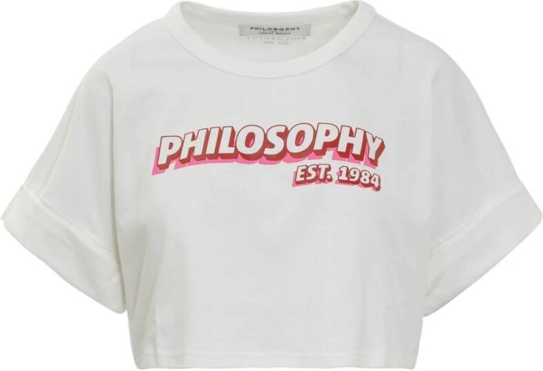 Philosophy di Lorenzo Serafini Korte mouwen T-shirt White Dames