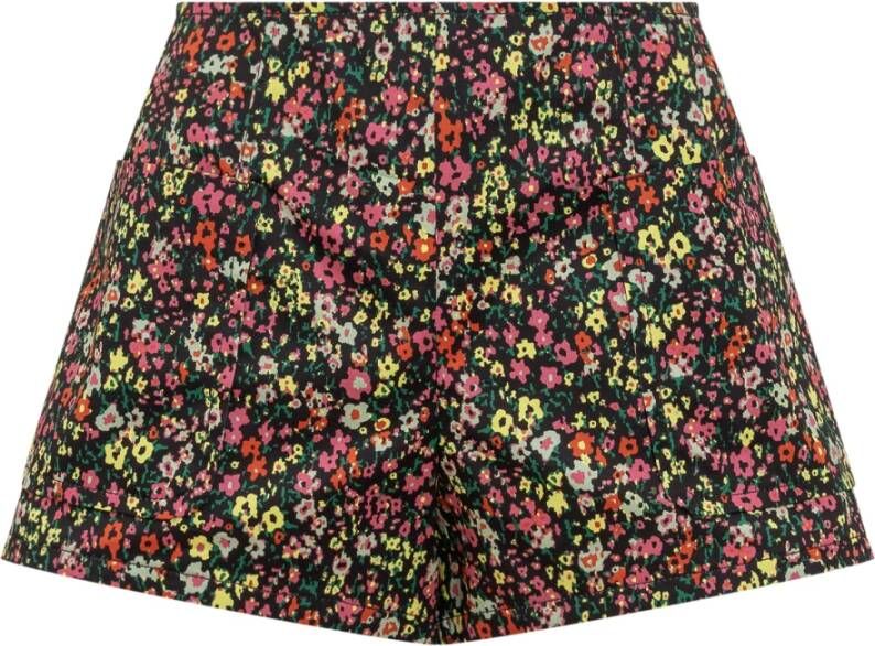 Philosophy di Lorenzo Serafini Korte shorts met volledige print en zakken Zwart Dames
