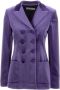 Philosophy di Lorenzo Serafini Paarse Fluwelen Blazer met Piek Revers Purple Dames - Thumbnail 1