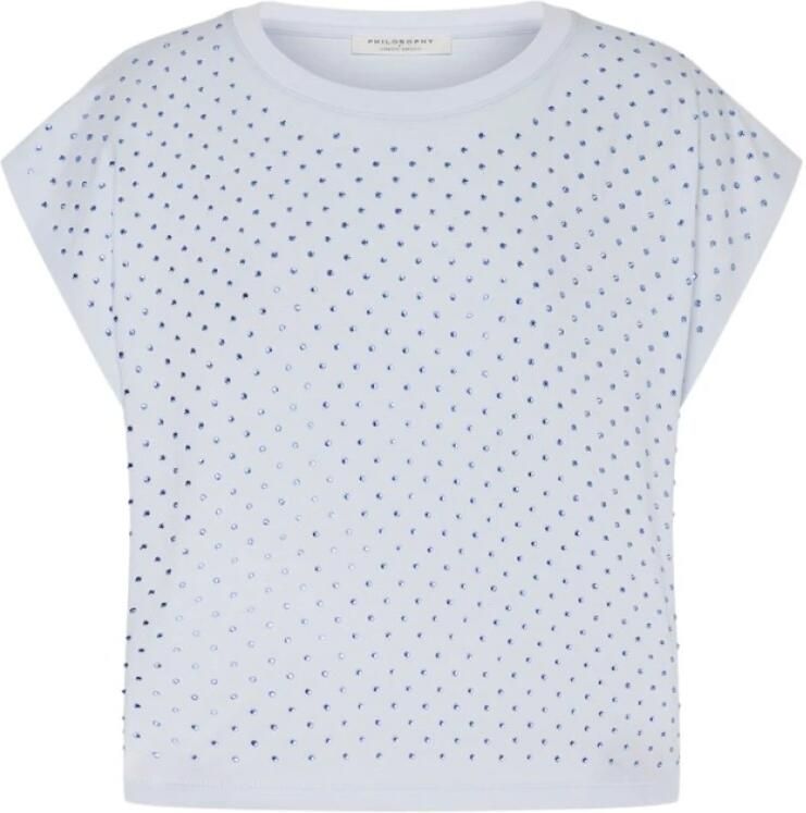 Philosophy di Lorenzo Serafini Basis T-shirt Blue Dames