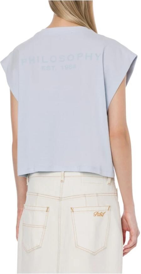 Philosophy di Lorenzo Serafini Basis T-shirt Blue Dames - Foto 3