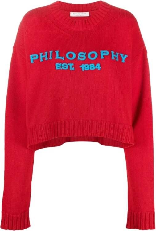 Philosophy di Lorenzo Serafini Round-neck Knitwear Rood Dames