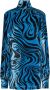 Philosophy Di Lorenzo Serafini Jurk met abstracte print Blauw - Thumbnail 2