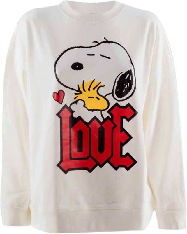 Philosophy di Lorenzo Serafini Snoopy Love Katoenen Sweatshirt White Dames