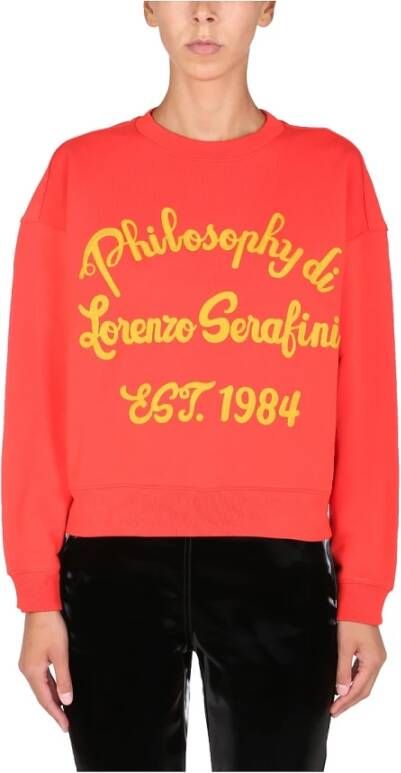 Philosophy di Lorenzo Serafini Sweatshirt met logo Rood Dames
