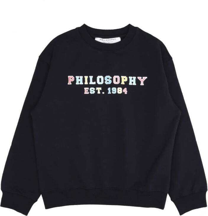 Philosophy di Lorenzo Serafini Zwart Katoenen Sweatshirt met Logo Zwart Dames