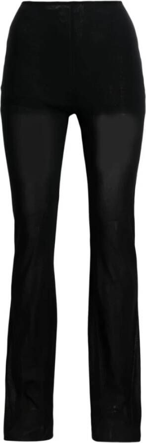 Philosophy di Lorenzo Serafini Zwarte broek met hoge taille en uitlopende pijpen Zwart Dames