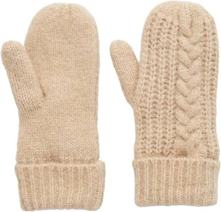 Pieces Dames Beige Handschoenen voor Herfst Winter Beige Dames