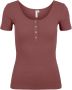 Pieces Bruine dames T-shirt met lange mouwen Brown Dames - Thumbnail 4