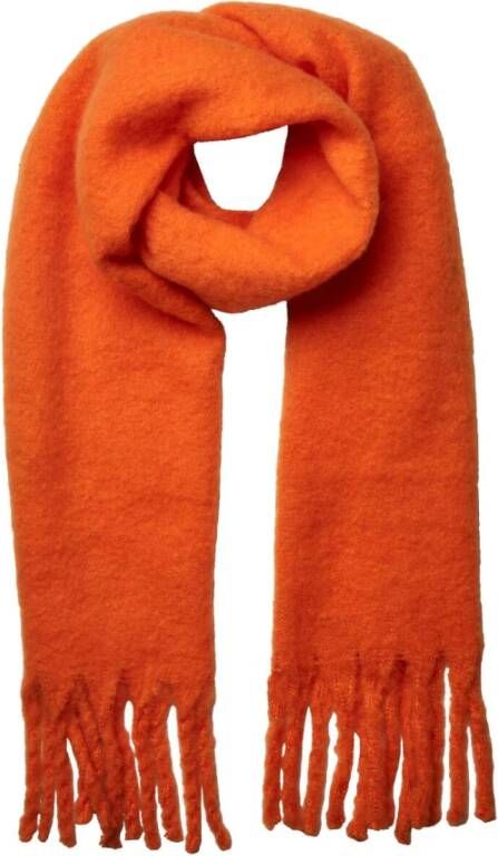 Pieces Lang sjaal met Pcnikita ontwerp Oranje Dames