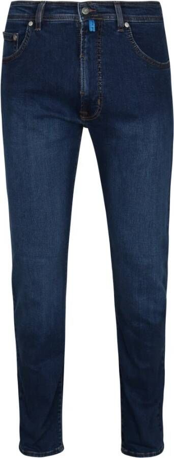 Pierre Cardin jeans blauw effen katoen met steekzakken