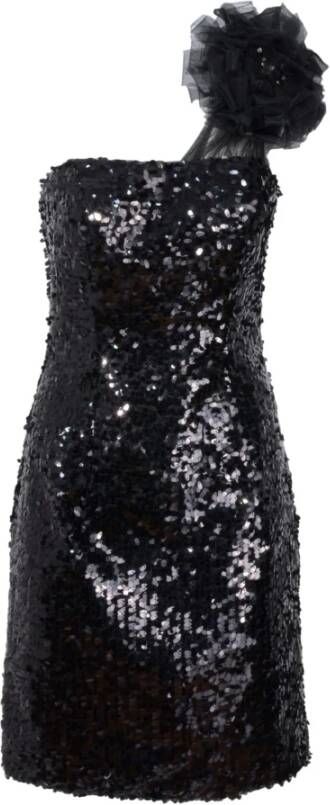 Pierre Cardin Paillettes Dress Mod. 5330 Zwart Dames