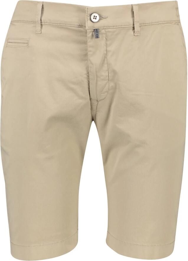 Pierre Cardin Beige Shorts NorHeren Pasvorm Katoen Stretch Beige Heren