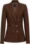 Pinko Navy Blazer Klassieke Stijl Elegant Geknoopt Brown Dames - Thumbnail 1