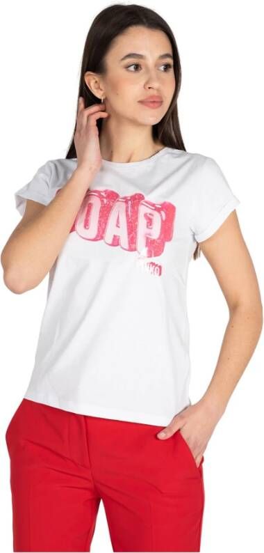 Pinko Annuvulair t-shirt White Dames
