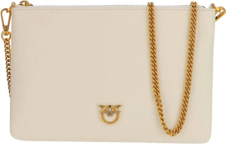 Pinko Witte Clutch Tas met Love Birds Diamond Cut Plaat White Dames - Foto 7