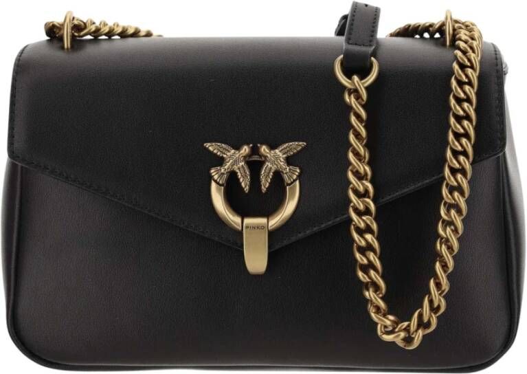 Pinko Klassieke Cupido Messenger Schoudertas Black Dames