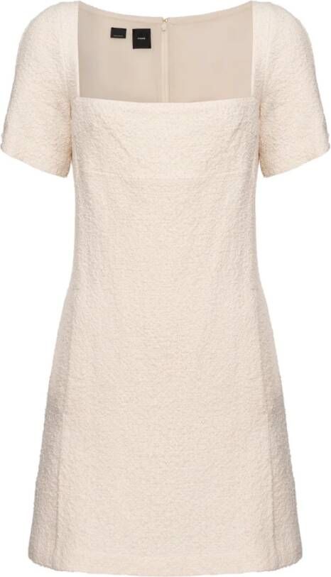 Pinko Elegante Korte Jurk Wit Outlet White Dames