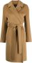 Pinko Kameel Wollen Jas met Shawl Kraag Beige Dames - Thumbnail 1