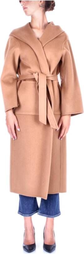 pinko Belted Coats Bruin Dames