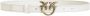 Pinko Witte Leren Riem met Love Birds Diamond Cut Gesp White Dames - Thumbnail 1