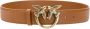 Pinko Hoog taille leren riem met Love Birds Diamond Cut gesp Brown Unisex - Thumbnail 2