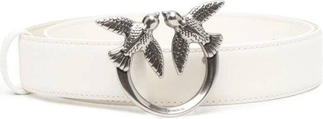 Pinko Love Berry Simply H4 Belt Vitello Seta Wit Dames - Foto 4