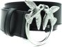 Pinko Love Birds Leren Riem met Metalen Gesp Black Dames - Thumbnail 15